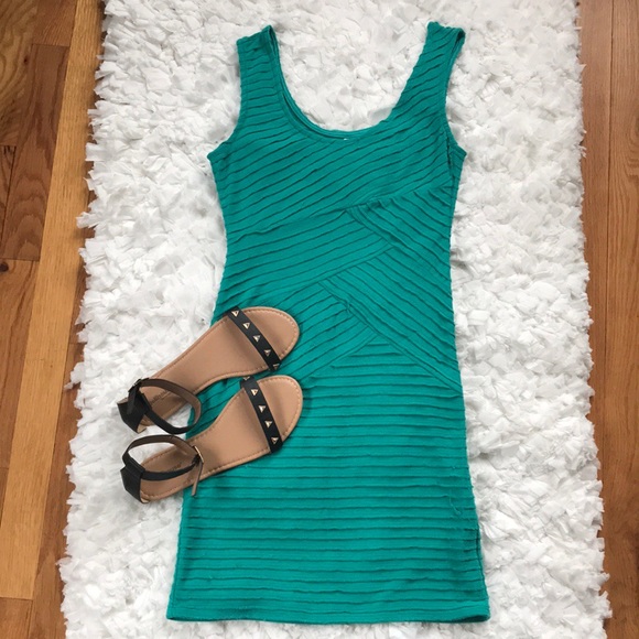 teal bodycon dress